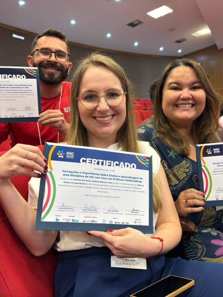 Artigo sobre pesquisa do C3SL ganha prêmio de melhor relato de experiência no IHC 2025