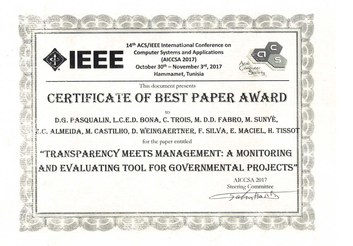 C3SL é premiado na Tunísia com paper do SIMMC