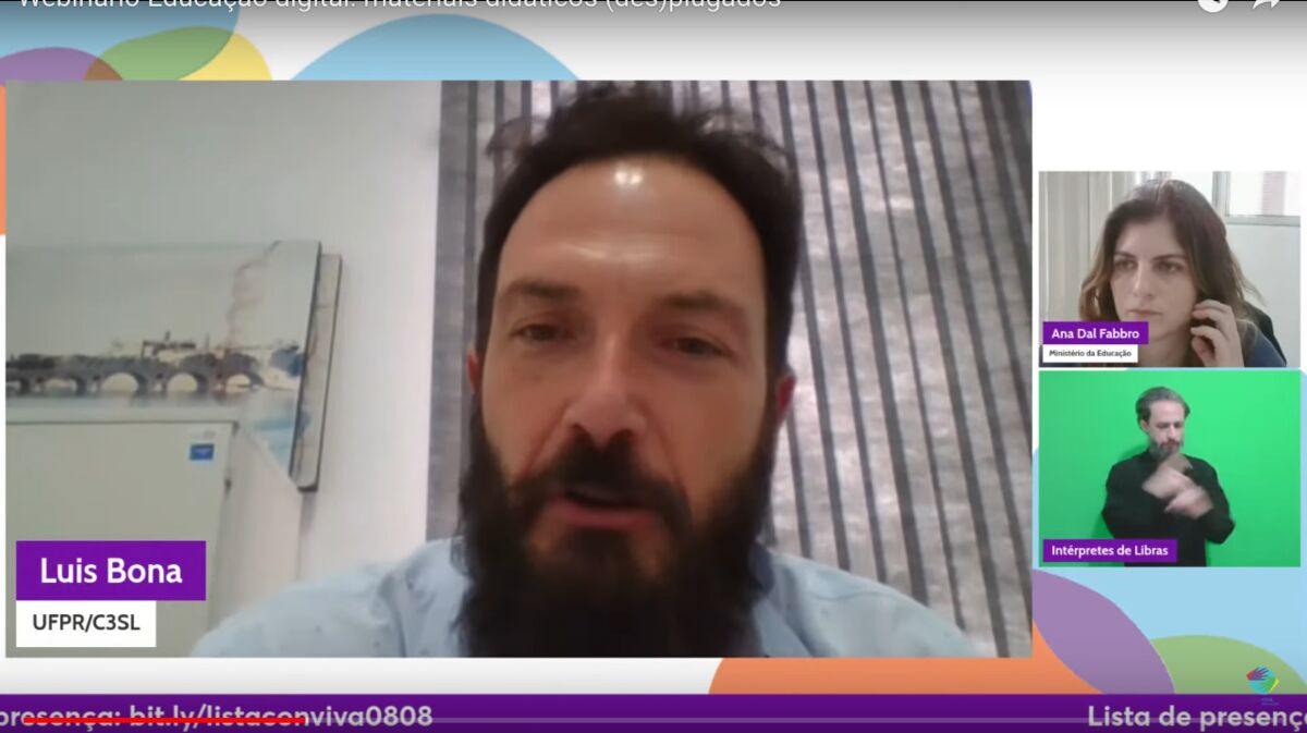 Pesquisador do C3SL fala sobre plataforma MECRED em webinário de educação digital